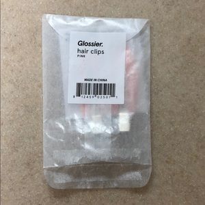 Glossier Hair Clips Pink